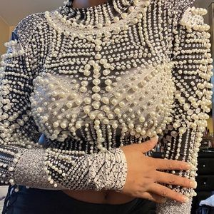 Beaded and Jeweled crop top